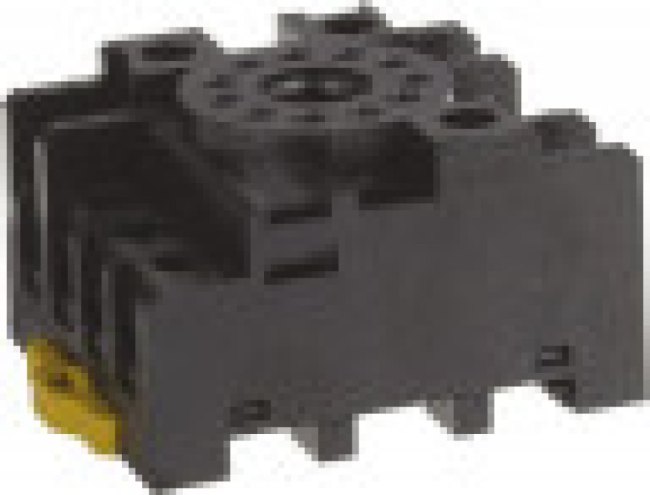 PF113A-N, 11 Pin 250V ac DIN Rail Relay Socket, for use with MKS Series