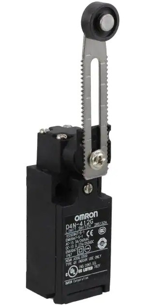 D4N412G, Limit Switch, Adjustable Roller Lever, 1NC + 1NO, 2 Snap-Action Contacts D4N412G, Limit Switch, Adjustable Roller Lever, 1NC + 1NO, 2 Snap-Action Contacts