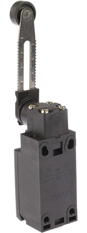 D4N412G, Limit Switch, Adjustable Roller Lever, 1NC + 1NO, 2 Snap-Action Contacts D4N412G, Limit Switch, Adjustable Roller Lever, 1NC + 1NO, 2 Snap-Action Contacts