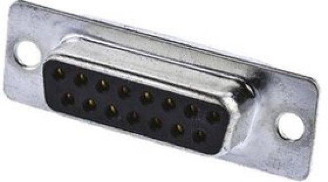 5443799, D-Sub Connector, Steel, Socket, DA-15, 5A, 500V, Pack of 5 pieces