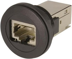 09454521561, Гнездо RJ45, 22мм, har-port, -25-70°C, d22,3мм, IP20, Цвет: черный 09454521561, Гнездо RJ45, 22мм, har-port, -25-70°C, d22,3мм, IP20, Цвет: черный