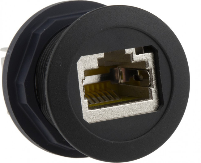 09454521561, Гнездо RJ45, 22мм, har-port, -25-70°C, d22,3мм, IP20, Цвет: черный 09454521561, Гнездо RJ45, 22мм, har-port, -25-70°C, d22,3мм, IP20, Цвет: черный