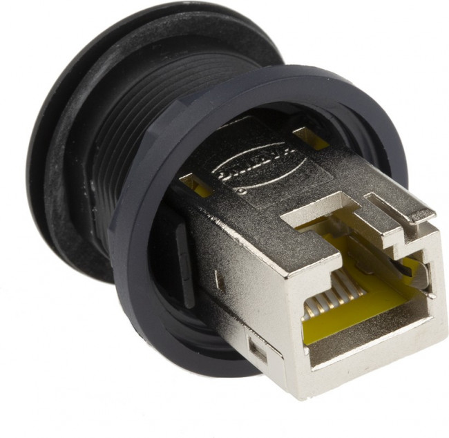 09454521561, Гнездо RJ45, 22мм, har-port, -25-70°C, d22,3мм, IP20, Цвет: черный 09454521561, Гнездо RJ45, 22мм, har-port, -25-70°C, d22,3мм, IP20, Цвет: черный