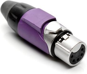 AX5F7M, XLR Connectors 5P SOCKET F PLUG VIOLET MARK SLEEVE