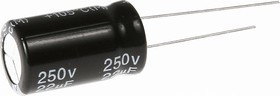 ECAP (К50-35), 22 мкФ, 250 В, 105°C, Конденсатор электролитический алюминиевый