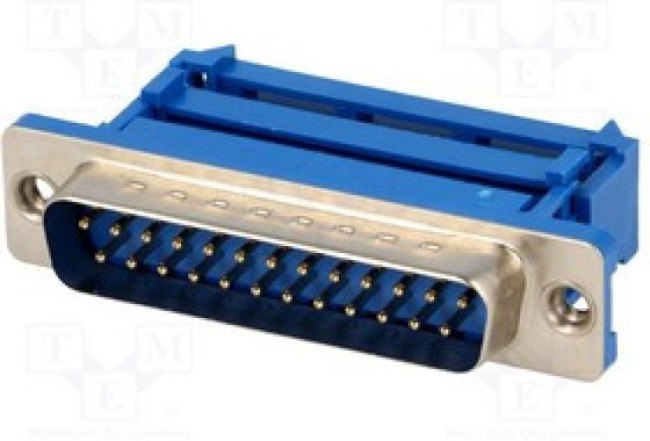 DSF25LC, Разъем D-Sub; PIN: 25; вилка; "папа"; на шлейф; IDC; UNC4-40; 1,27м