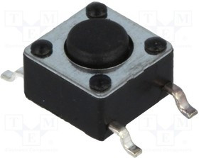 1301.9314, Микропереключатель TACT, SPST-NO, Пол: 2, 0,05A/12ВDC, SMT, нет