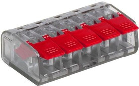 Клемма строительно-монтажная СМК 221-415 5-проводная 0.2-4кв.мм (уп.50шт) PROxima EKF plc-smk-221-415