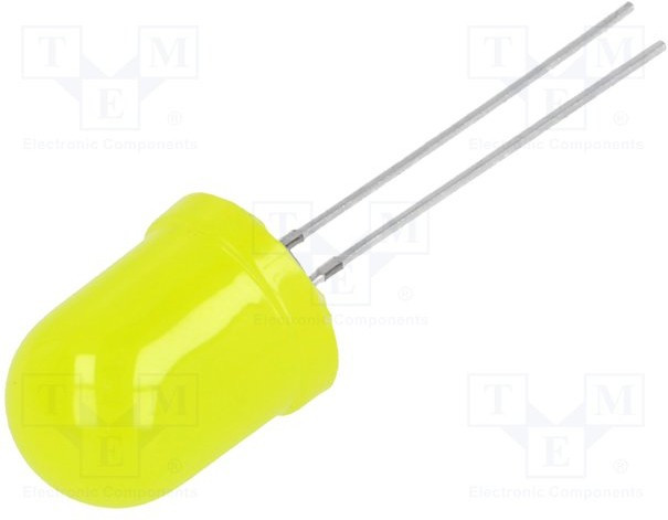 OSY5JSA134A, LED; 10mm; yellow; blinking; 220?330mcd; 30°; 3?5V; Lens: diffused