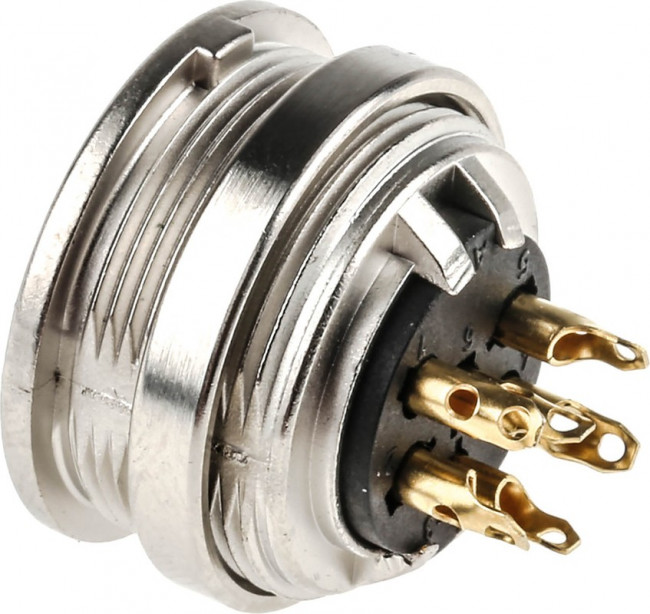 KFV-60, Разъем: M16, гнездо, "мама", пайка, PIN: 6, 5А, 250В, IP40, 0,75мм2