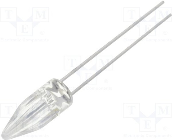 OSPG5AA1B, LED; 5mm; green; 1560?3000mcd; 130°; 3.1?3.6V; Lens: transparent