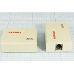 Адаптер ADSL, гнездо телефонный 6P2C - гнездо телефонное 6P2Cx2