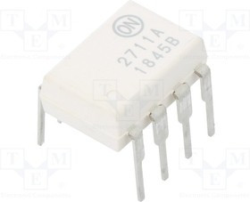 FOD2711A, Оптрон, THT, Каналы 1, Вых транзисторный, Uизол 5кВ, Uce 30В, DIP8