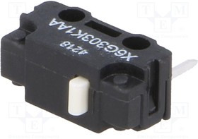 X6G303K1AA, Микропереключатель SNAP ACTION; без рычага; SPDT; 3A/250ВAC