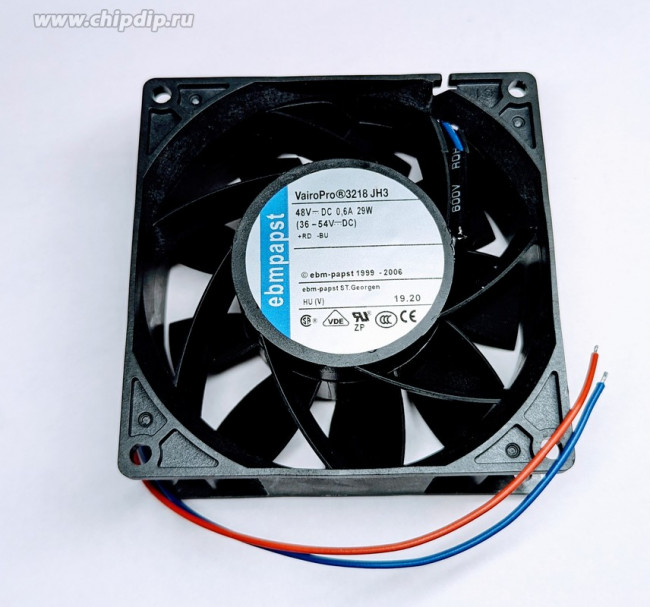 Вентилятор Ebmpapst 3218 JH3 48V DC 0.6A 29W 92x 38 2pin