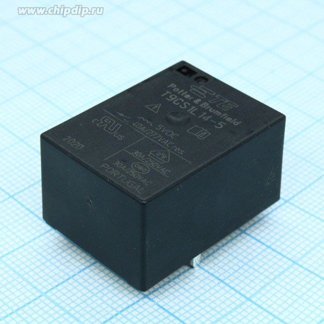 1558666-1, T9GS1L14-5, Реле 1 замык. 5VDC, 30A/250VAC SPST-NO