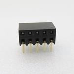 RS2BR-10-G, Conn Socket Strip RCP 10 POS 2.54mm Solder RA Thru-Hole