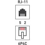 KLS12-175-6P4C-I-01 (SS301) (GCT1-1-6P4C), Переходник RJ-14 гнездо-гнездо