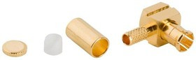 252102-75, RF Connectors / Coaxial Connectors MCX RIGHT ANGLE PLUG 179/U GOLD