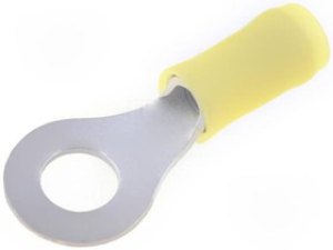 320569, TERMINAL, RING TONGUE 1/4IN CRIMP YELLOW 320569, TERMINAL, RING TONGUE 1/4IN CRIMP YELLOW
