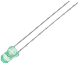 HLMP-Y502-F0000, Светодиод, Зеленый, Сквозное Отверстие, 3mm, 20 мА, 2.2 В, 573 нм