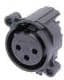 NC3FAAH-0, XLR Connectors 3P FEMALE HORIZ NO LATCH OR GROUND