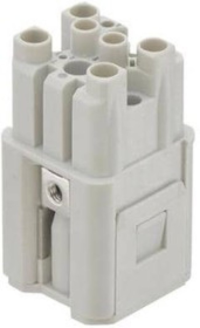 09120123105, Heavy Duty Power Connectors Han Q Hybrid female crimp insert (w/ data element) 09120123105, Heavy Duty Power Connectors Han Q Hybrid female crimp insert (w/ data element)