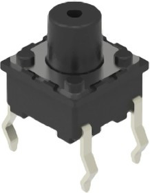 SKQJADA010, 6.6mm 7mm Round Button 50mA Straight 6.6mm SPST 12V Plugin Tactile Switches ROHS
