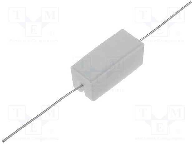 CRL5W-82K, Резистор: силовой, керамический, THT, 82кОм, 5Вт, ±5%, 9,5x9,5х22мм CRL5W-82K, Резистор: силовой, керамический, THT, 82кОм, 5Вт, ±5%, 9,5x9,5х22мм