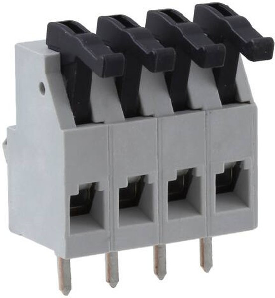 AST0250404, Клеммная колодка типа провод к плате, 5 мм, 4 вывод(-ов), 28 AWG, 14 AWG, 1 мм², Вставной Замок