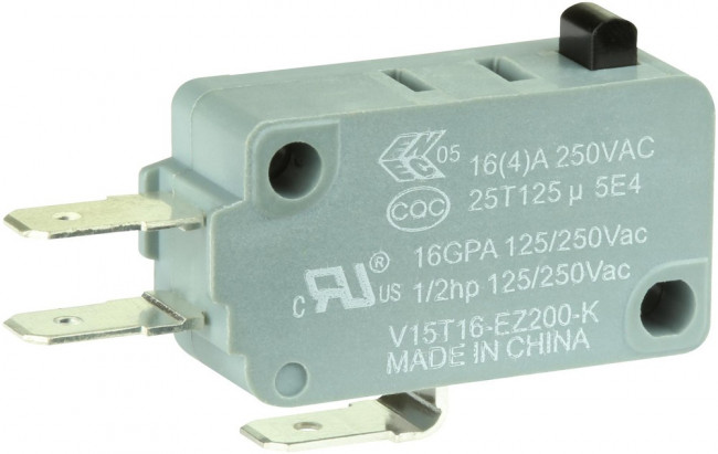 V15T16-EZ200-K, Basic / Snap Action Switches 16A QK CON TERM SPDT PIN PLUNGER