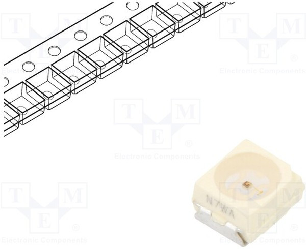 VLMS335T1U2-GS08, Power LED; red; 60°; 20mA; ?d: 626?639nm; 2.8x3.5x1.75mm; PLCC2; SMD VLMS335T1U2-GS08, Power LED; red; 60°; 20mA; ?d: 626?639nm; 2.8x3.5x1.75mm; PLCC2; SMD
