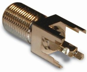 222141, RF Connectors / Coaxial Connectors F PCB VERTICAL RECEPTACLE
