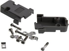 SDC9G, D SUB HOOD KIT, DB9 / HD15, PLASTIC