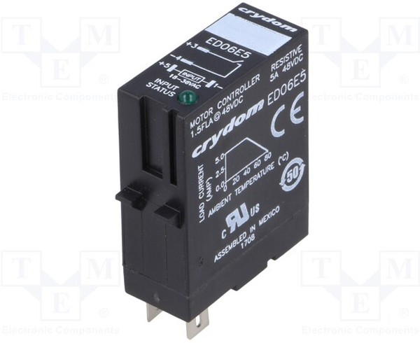 ED06E5, Solid State Relays - Industrial Mount Plug In 48VDC 5A 18-36VAC Control
