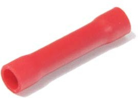 Клемма гнездо+гнездо d1,8, обжимная, красная