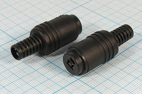 Гнездо Audio Jack "точка-тире" на провод; №888 гн DIN\ 1HP+1HT\каб\\винт\AJ- 551\[д/аудио-систем]\