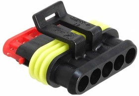 215000510173 (282089-1), Корпус разъема "розетка" 5pin AMP Superseal 1.5
