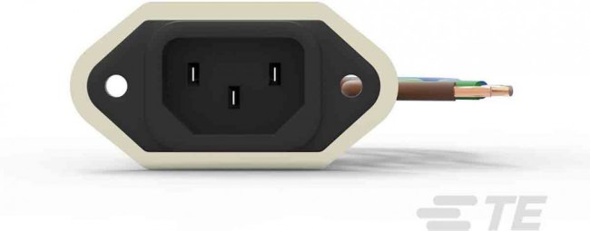 3EJT8F, AC Power Entry Modules 3A, Extended flange Wire leads