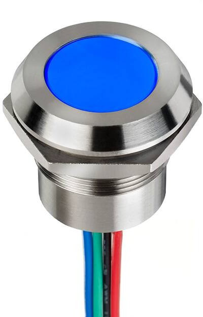 Q22Y5SZZRGB12ECA, PANEL INDICATOR, RGB, 22MM, 12VDC