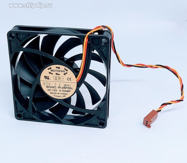 Вентилятор MOTOFAN R128015DL DC 12V 0.19A 80x15 3pin