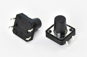 Тактовая кнопка, 12x12x18, алгоритм работы NO, контакты 4PF, TS-2201