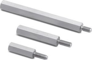 971250354, Standoff, M3 x M3 Thread, 25mm Body, Brass, Male/Female, 8mm Stud 971250354, Standoff, M3 x M3 Thread, 25mm Body, Brass, Male/Female, 8mm Stud