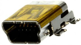 675031020, Разъем Mini USB тип B, USB 2.0, розетка, 5 вывод(-ов), Поверхностный Монтаж, Прямой Угол