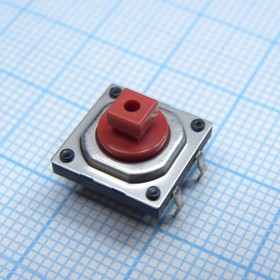 SKQEACA010, Switch Tactile N.O. SPST Button PC Pins 0.05A 12VDC 2.55N Thru-Hole
