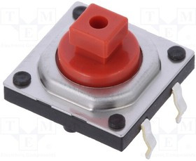 SKQEACA010, Switch Tactile N.O. SPST Button PC Pins 0.05A 12VDC 2.55N Thru-Hole