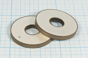 Ультразвуковое кольцо размером 45xd15x5, частота 38кГц, материал PZT4; пэу 45xd15x5\кольцо\ 38кГц\\P