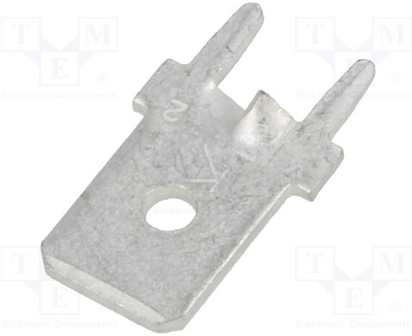 KEYS1287-ST, Клемма, штекерное разъединение, 0,25 дюйма, сквозное отверстие