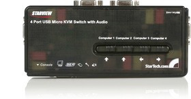 SV411KUSB, 4 Port USB VGA KVM Switch, 3.5 mm Stereo 2048 x 1536 Maximum Resolution