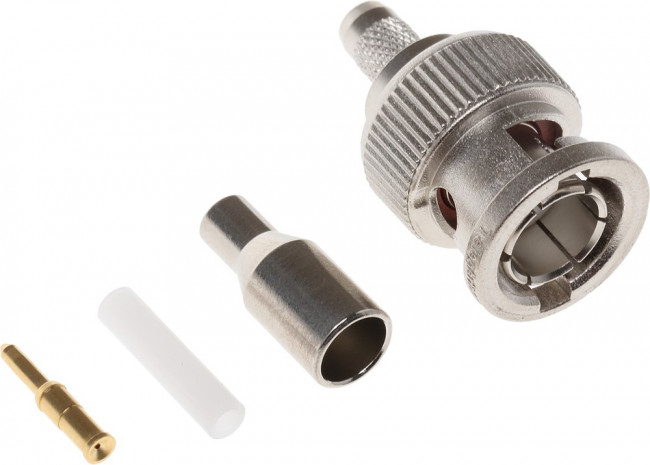 J01002A0036, Plug Cable Mount BNC Connector, 75, Crimp Termination, Straight Body J01002A0036, Plug Cable Mount BNC Connector, 75, Crimp Termination, Straight Body
